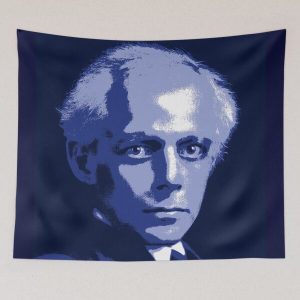 Item preview, Béla Bartók Navy Blue Portrait designed and sold by zavadadesigns.