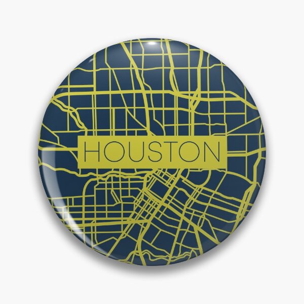 Artikelvorschau, Houston Street Map Gelb und Blau entworfen und verkauft von HelloGentry.