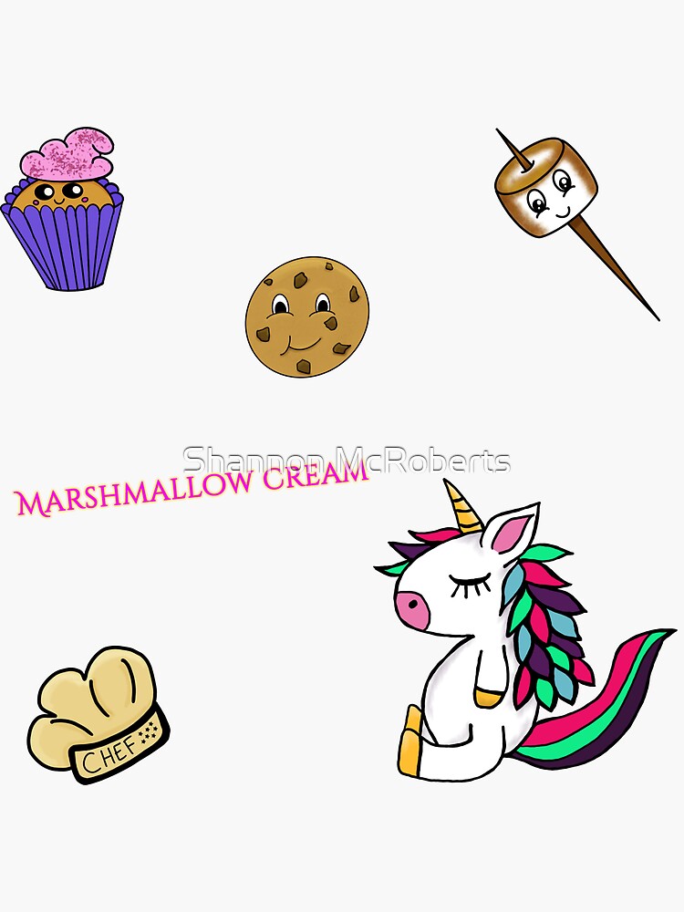 Marshmallow Cream Sticker Sheet by shannonsuzanne