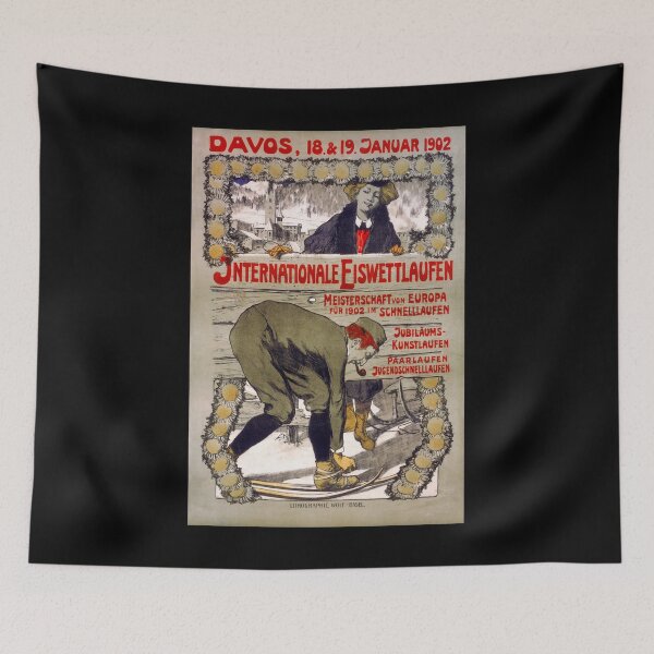 Item preview, retro davos internationale eiswettlaufen designed and sold by CorasPosters.