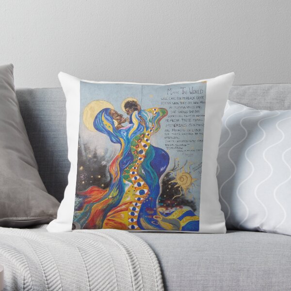 Black Mother Throw Pillow