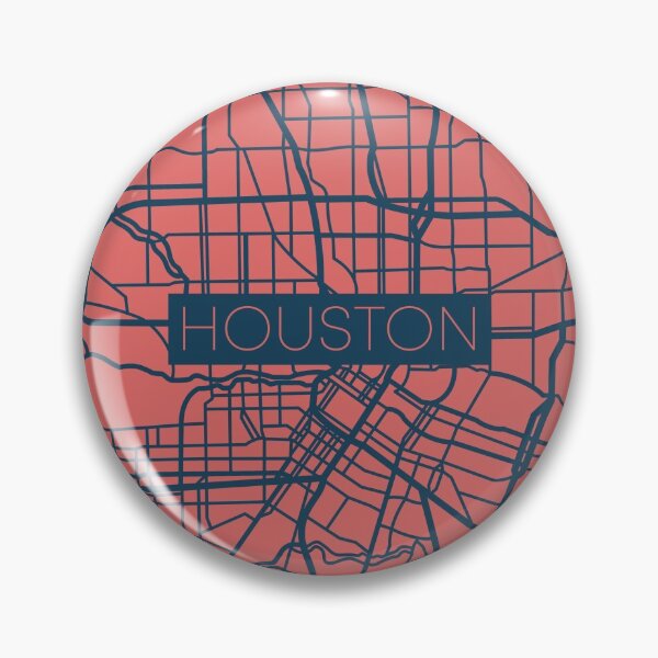 Item preview, Houston Street Map Blue and Pink designed and sold by HelloGentry.