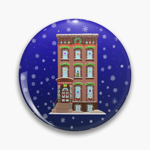 Item preview, Christmas Decorated Brooklyn Brownstone designed and sold by Deborah Camp.