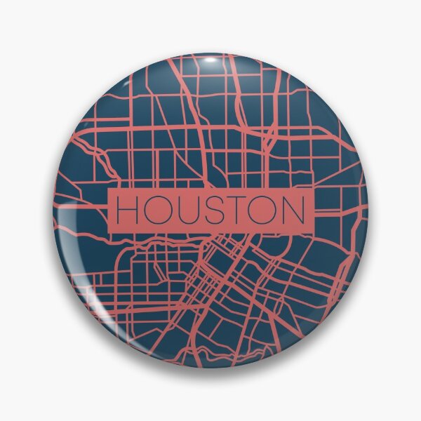 Item preview, Houston Street Map Pink and Blue designed and sold by HelloGentry.