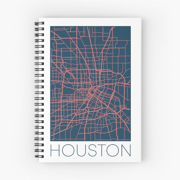 Item preview, Houston Street Map Pink and Blue designed and sold by HelloGentry.