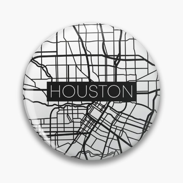 Artikelvorschau, Houston Street Map Schwarzweiß transparent entworfen und verkauft von HelloGentry.