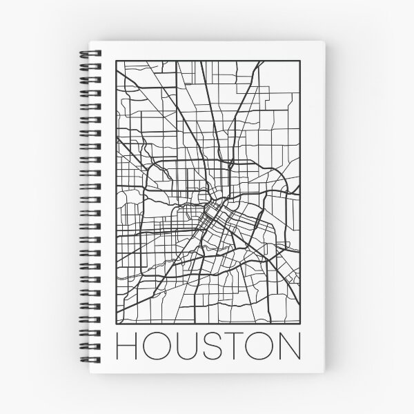 Item preview, Houston Street Map Black and White Transparent designed and sold by HelloGentry.