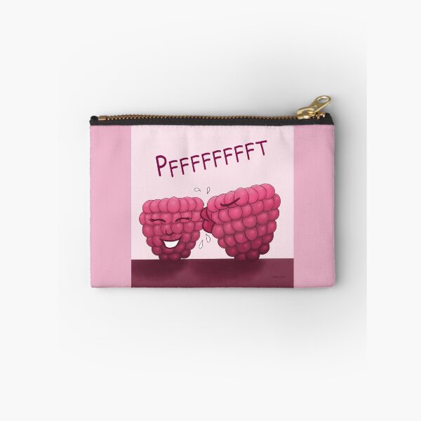 Item preview, Raspberry Kiss, funny cartoon characters with pink background designed and sold by Crystal Raymond.
