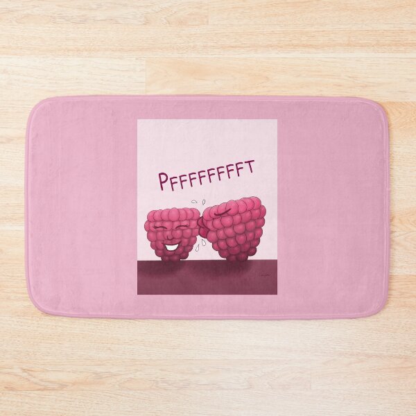 Item preview, Raspberry Kiss, funny cartoon characters with pink background designed and sold by Crystal Raymond.