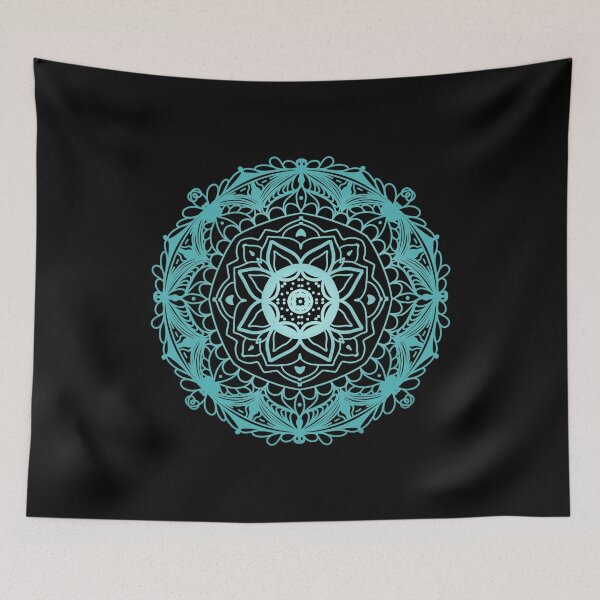 Item preview, Vibrant baby blue Mandala designed and sold by Stacia Boyd.