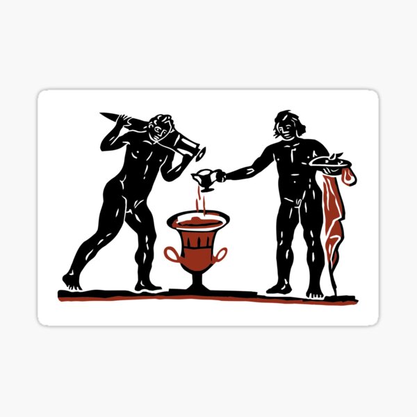 Spello's Wine bearers mosaic Sticker