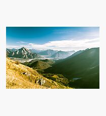 Lámina fotográfica Autumn morning in the alps