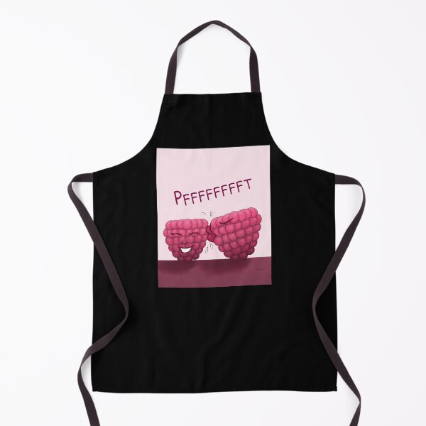 Item preview, Raspberry Kiss, funny cartoon characters with black background designed and sold by Crystal Raymond.