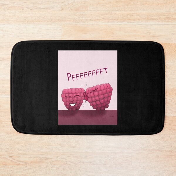 Item preview, Raspberry Kiss, funny cartoon characters with black background designed and sold by Crystal Raymond.