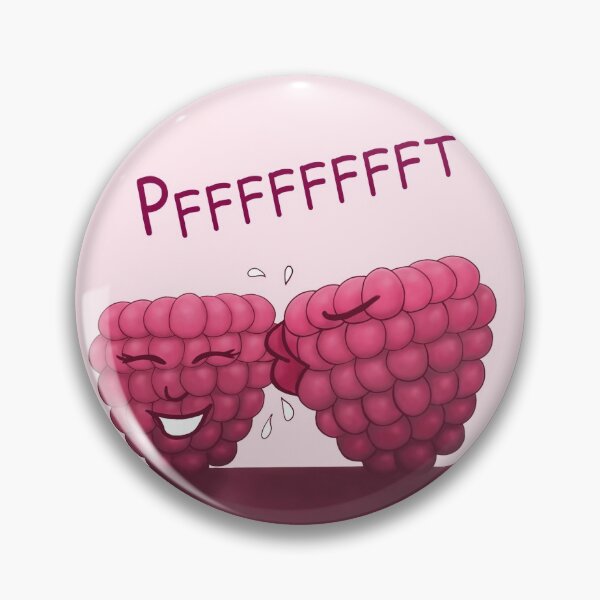 Item preview, Raspberry Kiss, funny cartoon characters with pink background designed and sold by Crystal Raymond.