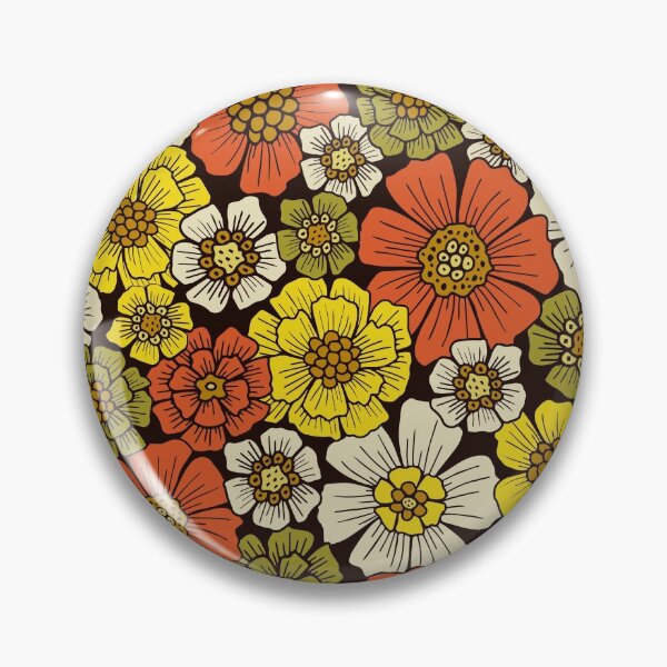Item preview, Retro 1960s 1970s Floral Pattern designed and sold by somecallmebeth.