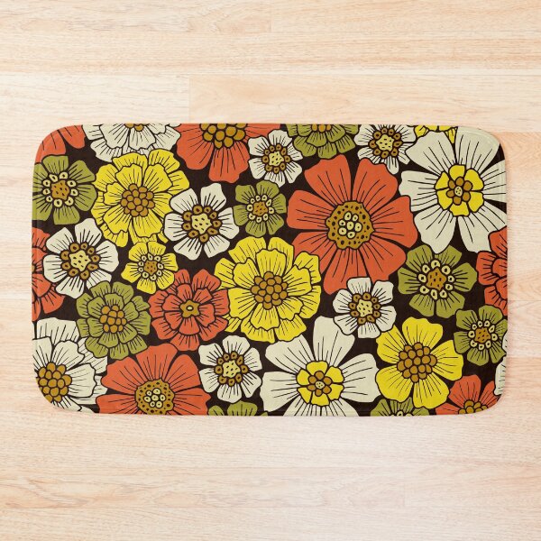 Item preview, Retro 1960s 1970s Floral Pattern designed and sold by somecallmebeth.