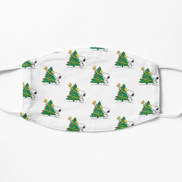 Navidad Snoopy Mascarilla plana