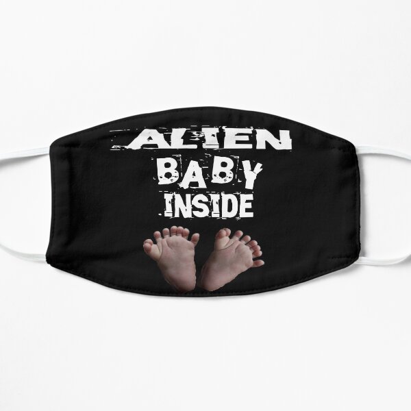 Alien Baby Inside Design Flat Mask