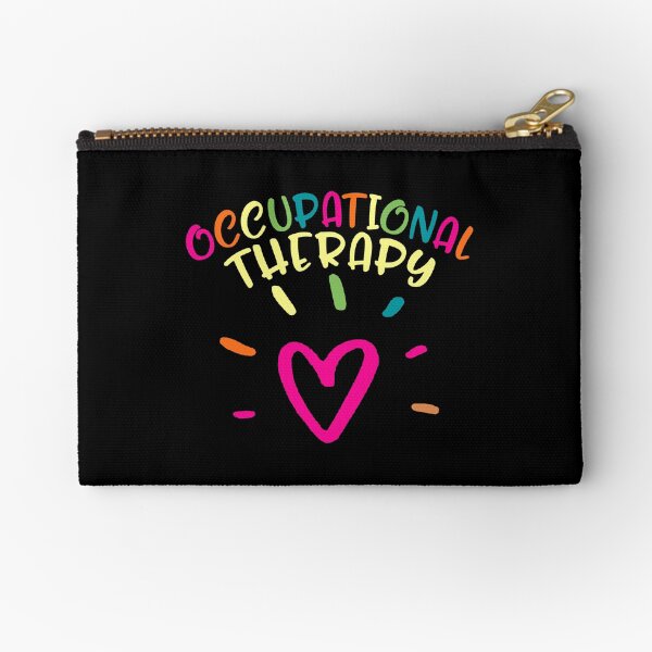 OT Month Shirt Cute Heart Occupational Therapy Therapist Assistant Women Gift For Women Zipper Pouch
