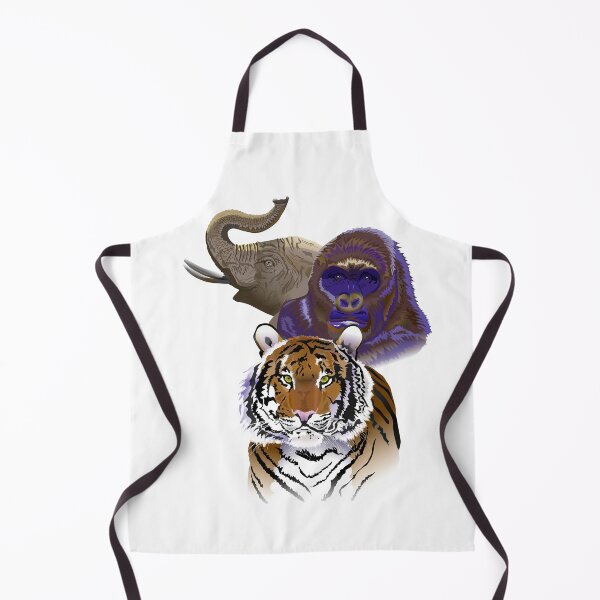 Item preview, Elephant, Tiger and Gorilla Wildlife Digital Art designed and sold by TJHstudio.