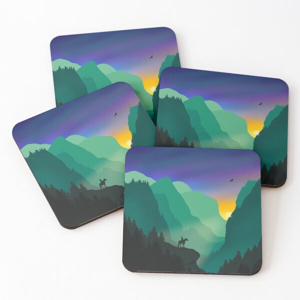 Item preview, Colourful Mountain Sunset  designed and sold by RainyDayArts.