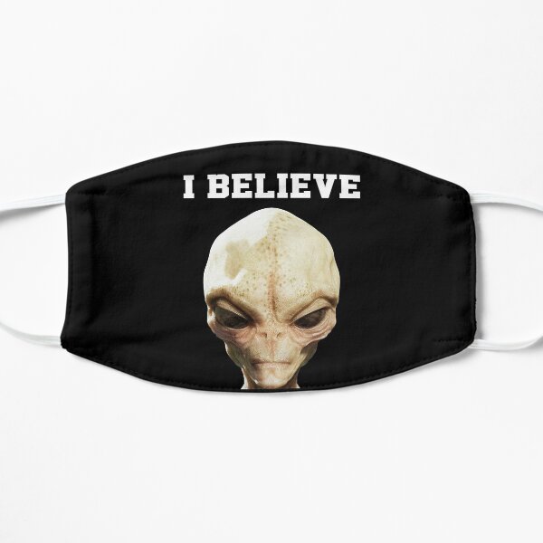 I Believe Alien Design Flat Mask