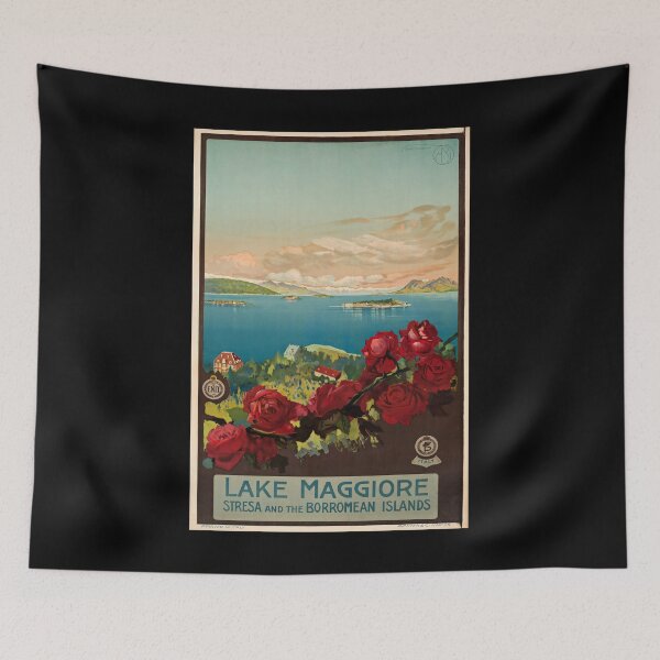 Item preview, retro Lake Maggiore designed and sold by CorasPosters.