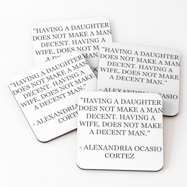 Item preview, AOC decent man quote  designed and sold by chicnleesh.