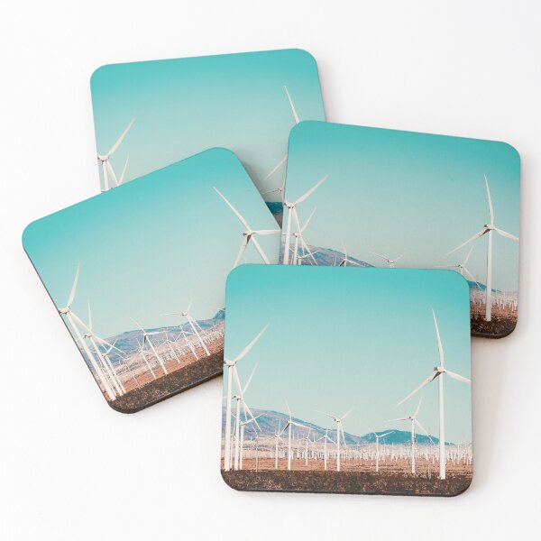 Item preview, Wind turbine with mountain background in the desert at Kern County California USA designed and sold by Mrvell.