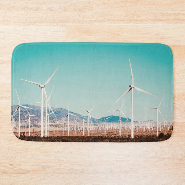 Item preview, Wind turbine with mountain background in the desert at Kern County California USA designed and sold by Mrvell.