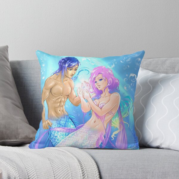 Item preview, Mermaid couple love magic pearl ocean rainbow designed and sold by mtdessin.