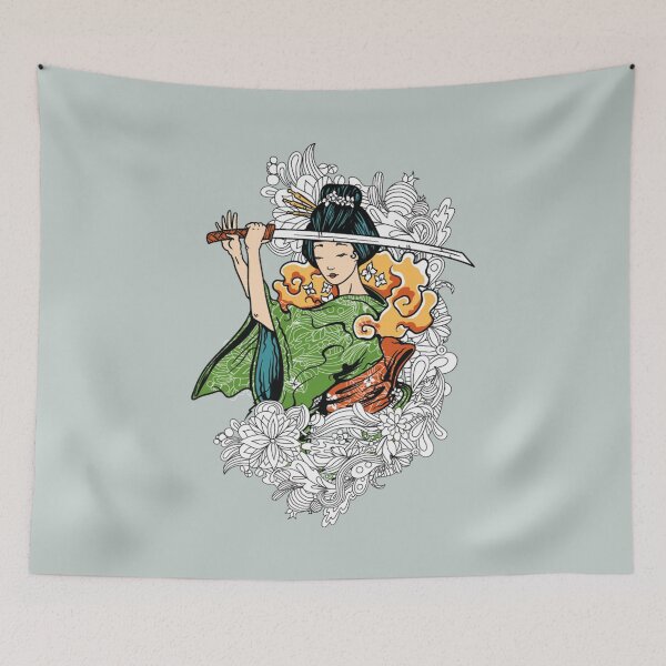 Item preview, japanese woman with sword - Awesome japanese woman fighter Gift designed and sold by Teenation9.