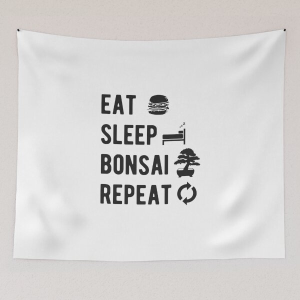 Item preview, Funny Bonsai Planting Quote Eat Sleep Bonsaitree  designed and sold by haselshirt.