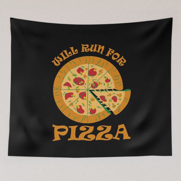 Item preview, Will Run For Pizza designed and sold by AmberSiraj.