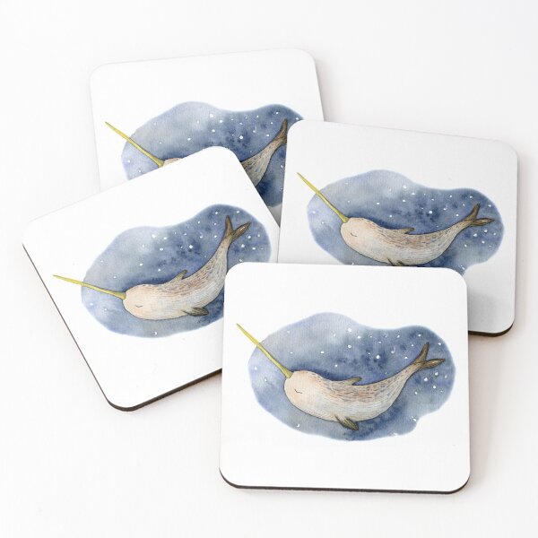 Artikelvorschau, Aquarell Narwalwal entworfen und verkauft von FiveDucklings.