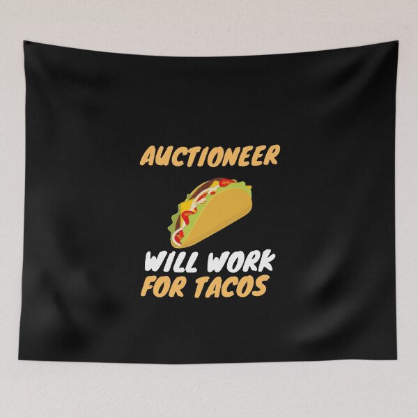 Item preview, auctioneer taco lover designed and sold by SnowballStep.