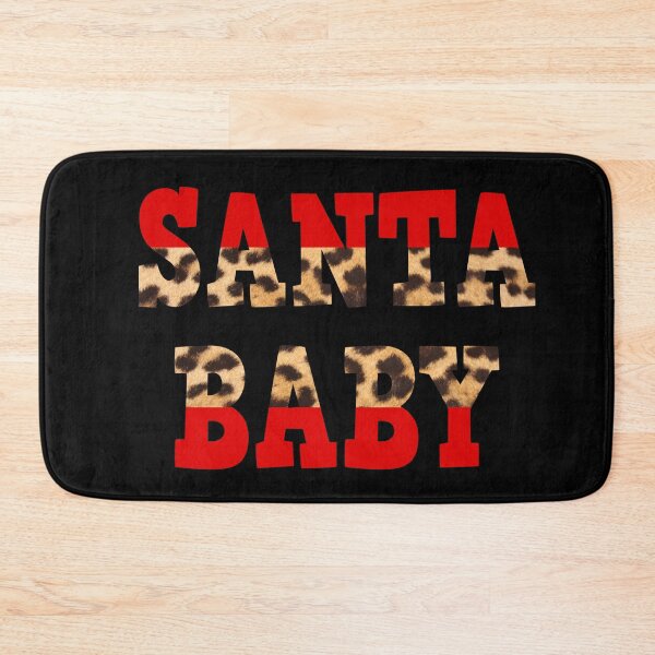Item preview, Santa Baby in Leopard Print and Red Stripes designed and sold by Jennifer Church.
