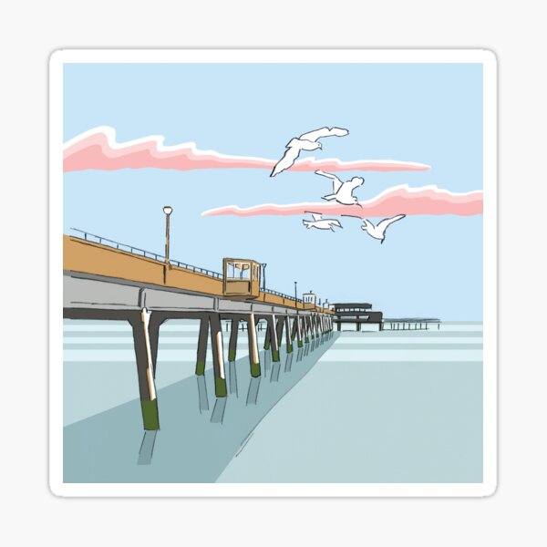 Deal Seafront Pier, Kent England UK Sticker