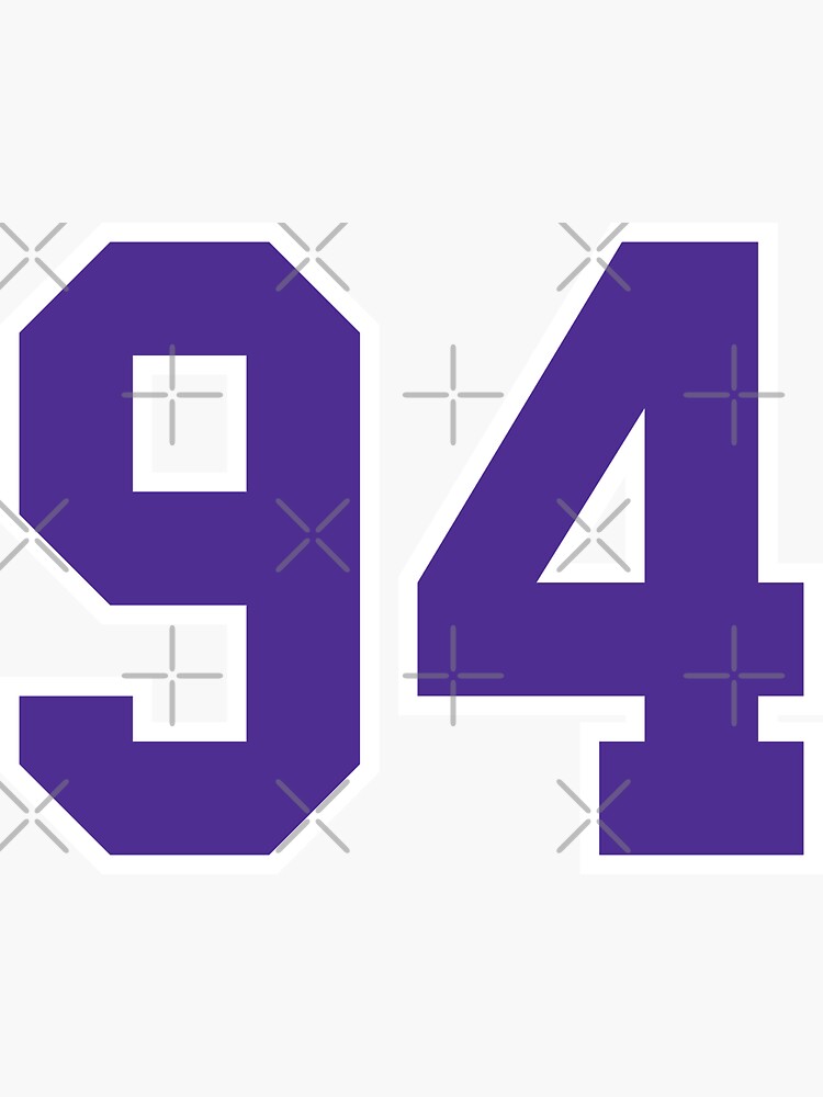 Ninety-Six Jersey Number Sports 96 Sticker for Sale by