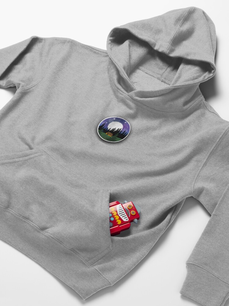 Alternate view of Surrounded In Peace Kids Pullover Hoodie
