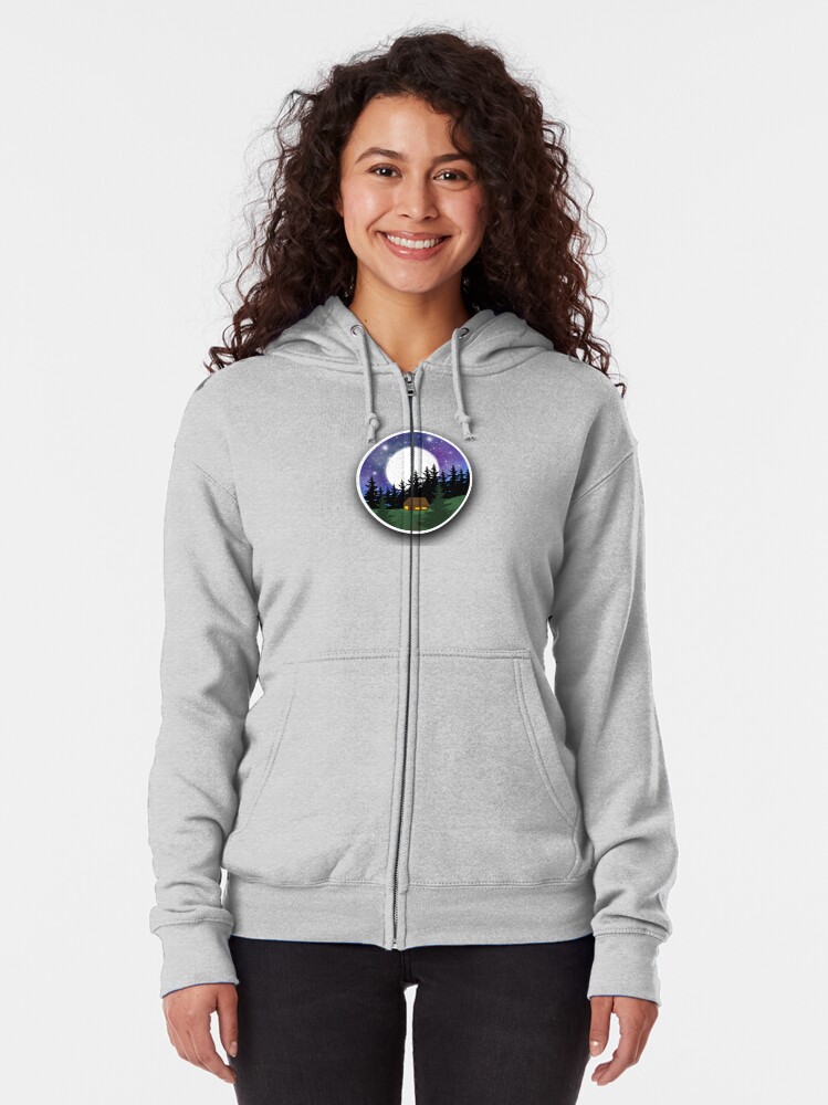 Alternate view of Surrounded In Peace Zipped Hoodie