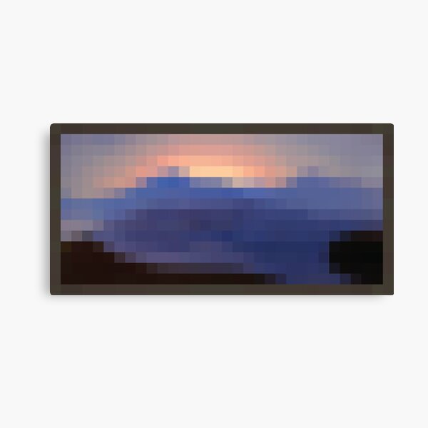 Minecraft Gemälde Sonnenuntergang Leinwanddruck