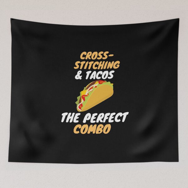 Item preview, cross-stitching taco lover designed and sold by SnowballStep.