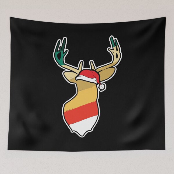 Item preview, Deer Wearing Santa Hat Shadow Merry Christmas December 25th designed and sold by shirti.
