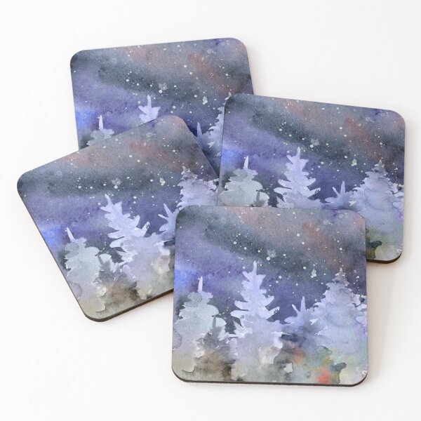 Item preview, Dark Winter Forest in Watercolor designed and sold by adortopia.