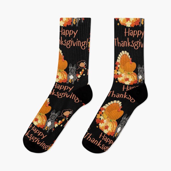 Item preview, French Bulldog Thanksgiving, Frenchie Thanksgiving, Turkey and Blue Frenchie designed and sold by FunShirtDesigns.