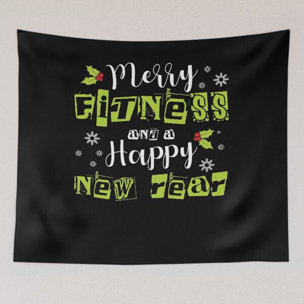 Item preview, Merry Fitness And A Happy New Rear Gym Fit Muscle Workout designed and sold by shirti.