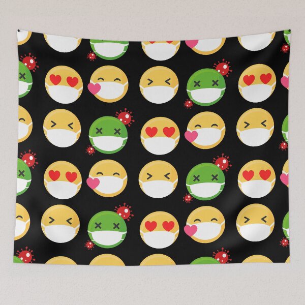 Item preview, Cute Mask Emoji  designed and sold by FitFabFunny.