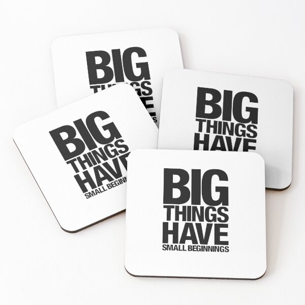 Item preview, Big Things Have Small Beginnings (Black Text) designed and sold by lemontee.